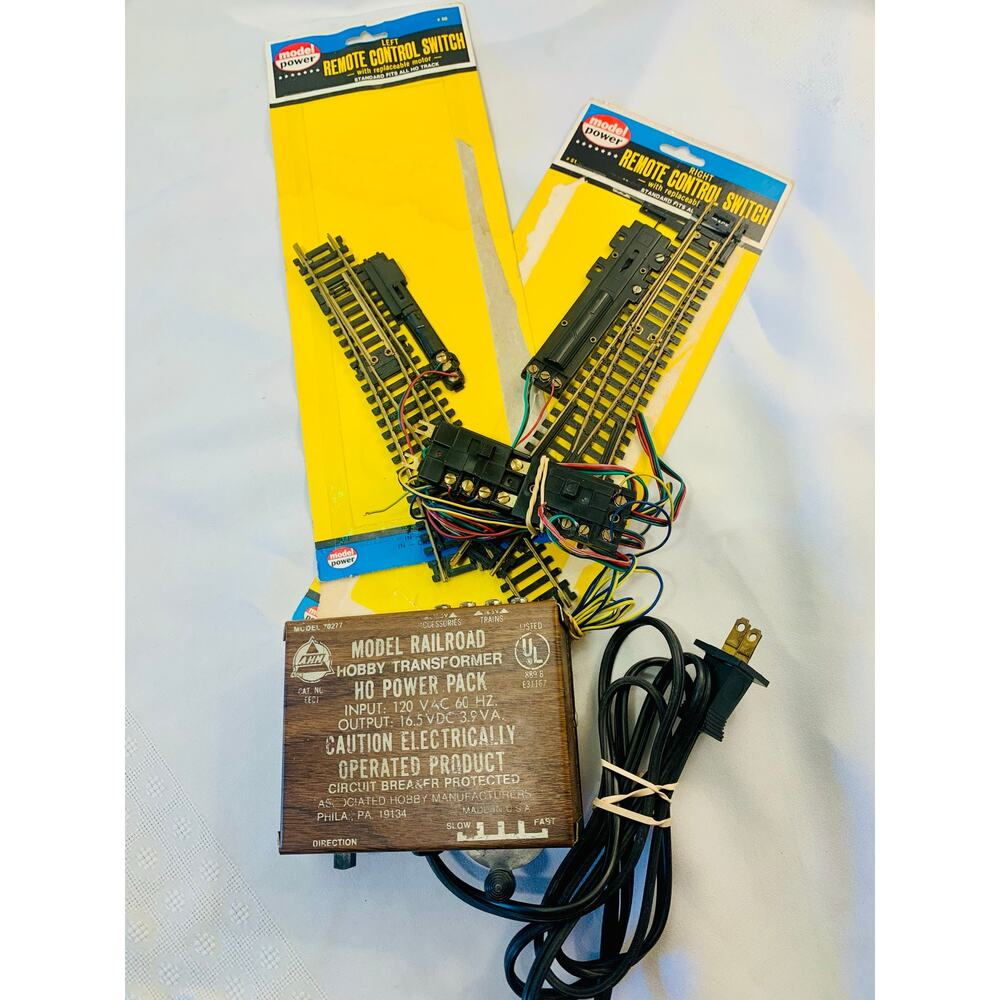 Model Railroad Power Pack and Switch Set